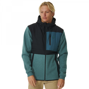 Veste à zip rip curl anti series heatseeker bleu/vert