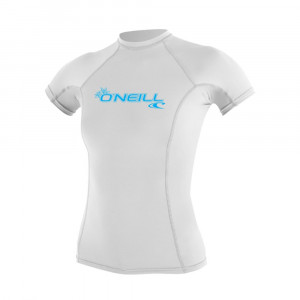 Lycra femme o neill basic skins ss rash guard blanc