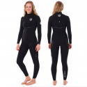 Combinaison Neoprene Rip Curl E-bomb Woman 4-3 Zip Free 2023 black